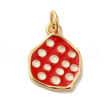 Brass Enamel Pendants KK-U027-21G-02-1