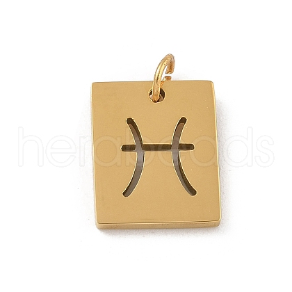 304 Stainless Steel Charms STAS-R001-03G-12-1