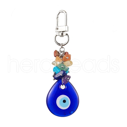 Evil Eye Blue Glass Pendant Decooration HJEW-JM01967-01-1