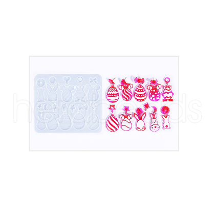 Easter DIY Pendant Molds AJEW-U023-01B-1