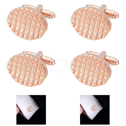WADORN 2 Pairs Brass Cufflinks for Men FIND-WR0011-06-1