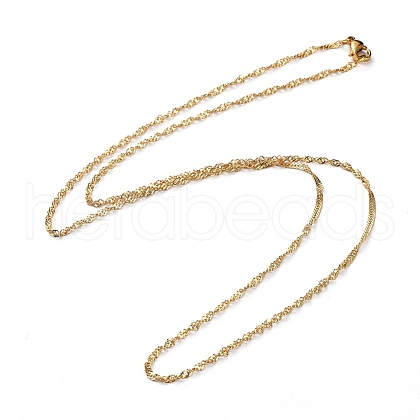 304 Stainless Steel Singapore Chain Necklaces NJEW-JN02662-04-1