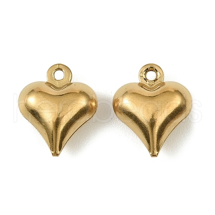 304 Stainless Steel Charms. Heart Charm STAS-A190-02A-G-1