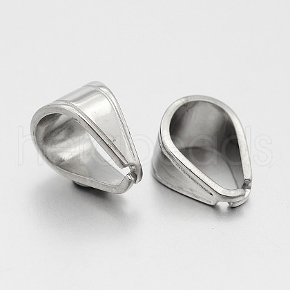 Tarnish Resistant 304 Stainless Steel Snap on Bails STAS-N060-06-1