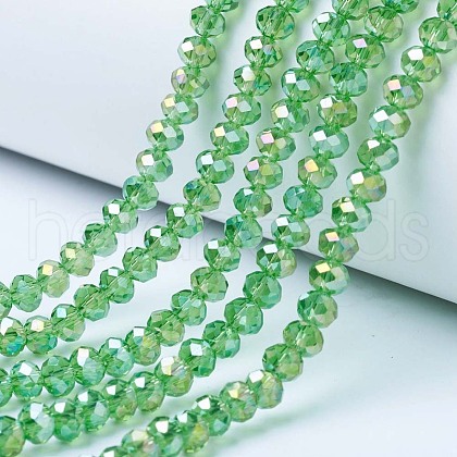 Electroplate Glass Beads Strands EGLA-A034-T6mm-B11-1