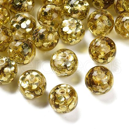 Transparent Resin with Paillette Beads RESI-G110-02F-1