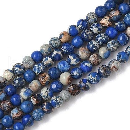 Dyed Natural Regalite/Imperial Jasper/Sea Sediment Jasper Beads Strands G-B124-C05-01-1