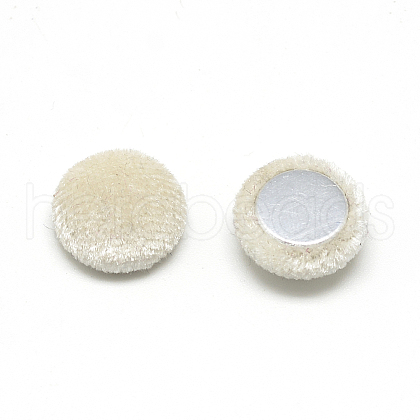 Velvet Cloth Fabric Covered Cabochons X-WOVE-S084-11H-1