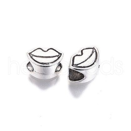 Tibetan Style Alloy European Beads TIBE-S314-97AS-RS-1