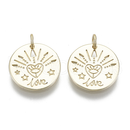 Brass Pendants X-KK-R137-003-NF-1