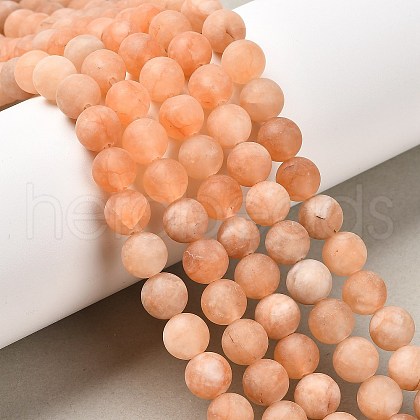 Natural White Jade Bead Strands G-R297-8mm-44-1