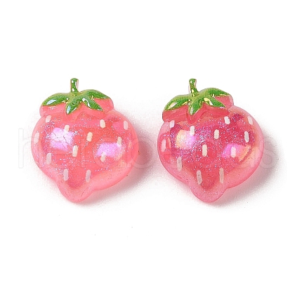 Glitter Plated Resin Cabochons RESI-H163-11C-1