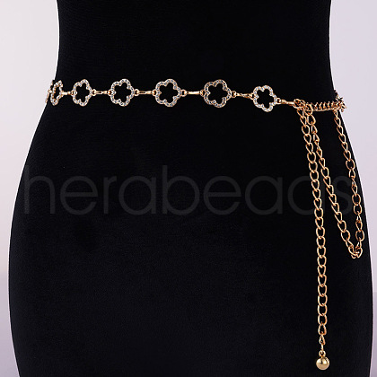 Flower Alloy Crystal Rhinestone Link Chain Waist Belly Chains for Women FS-WG46C0E-02-1