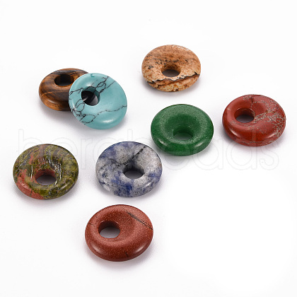 Natural & Synthetic Mixed Gemstone Pendants G-T122-67-1