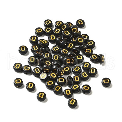 Plating Opaque Acrylic Beads OACR-R005-03D-1