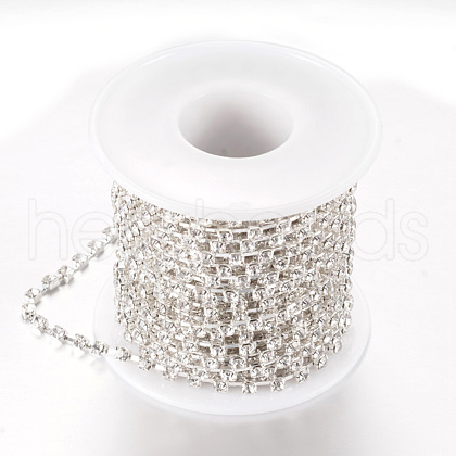 Brass Rhinestone Strass Chains CHC-T002-SS12-01S-1