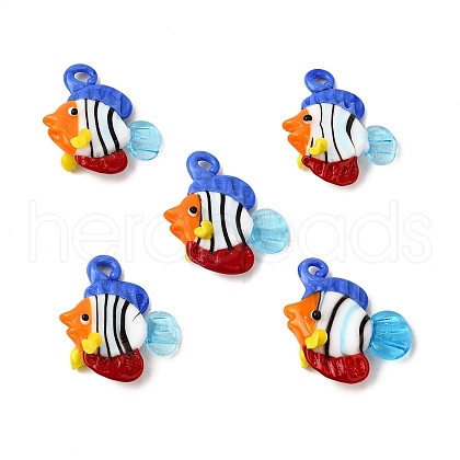 Handmade Lampwork Pendants LAMP-S079-04C-1