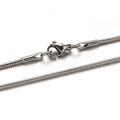 Non-Tarnish 304 Stainless Steel Snake Chain Necklaces NJEW-E122-31A-1