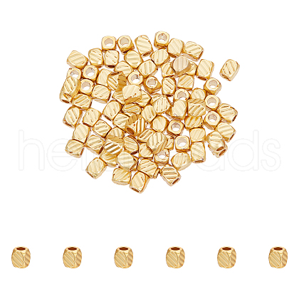 Unicraftale 80Pcs Matte Style Brass Beads KK-UN0003-06-1