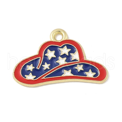 Independence Day Alloy Enamel Pandants FIND-M083-05Q-G-1