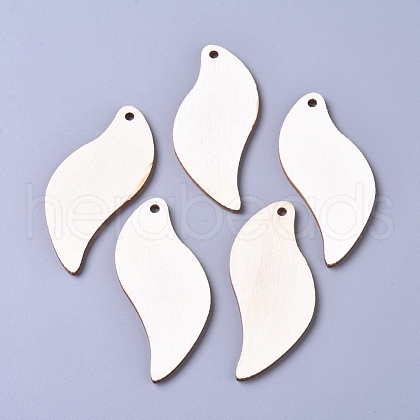 Unfinished Blank Poplar Wood Big Pendants WOOD-D021-15-1