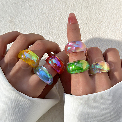 Resin Finger Rings for Women FS-WGBD8BE-05-1