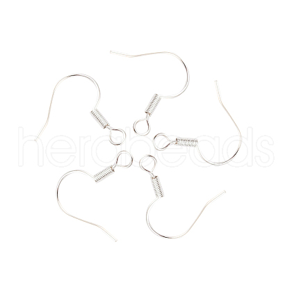 Brass Earring Hooks KK-Q363-S-NF-1