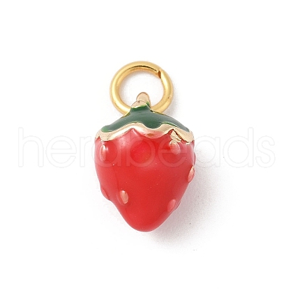 Brass Enamel Charms KK-Z107-14G-1