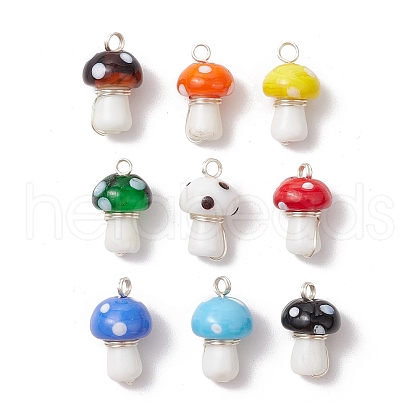 Handmade Lampwork Beads Pendants PALLOY-JF03581-1