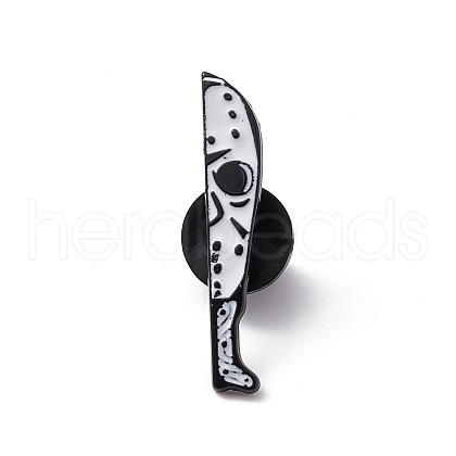 Knife with Skull Alloy Brooch for Backpack Clothes JEWB-M024-05B-B-1