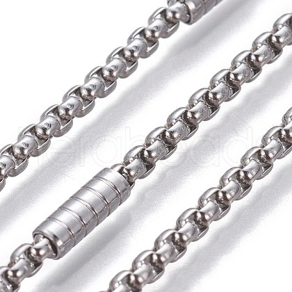 Tarnish Resistant 304 Stainless Steel Box Chains CHS-P007-21P-1