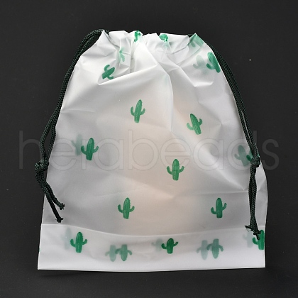 Plastic Frosted Drawstring Bags ABAG-M003-01A-07-1