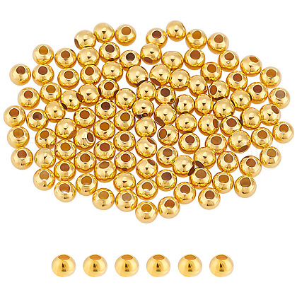 GOMAKERER 100Pcs Round 925 Sterling Silver Spacer Beads FIND-GO0002-64A-1