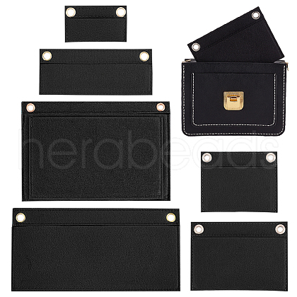 WADORN 6pcs 6 style Wool Felt Bag Organizer Inserts FIND-WR0008-26-1