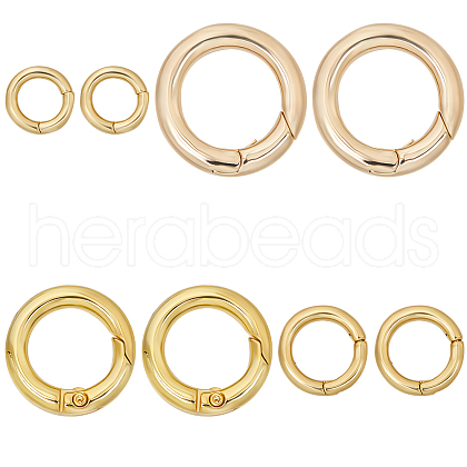 SUNNYCLUE 8Pcs 4 Styles Brass Twister Clasps KK-SC0005-68-1