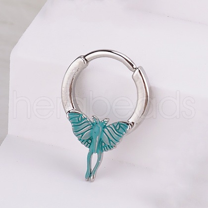 316L Stainless Steel Micro Pave Cubic Zirconia Hoop Nose Rings WG5D603-13-1