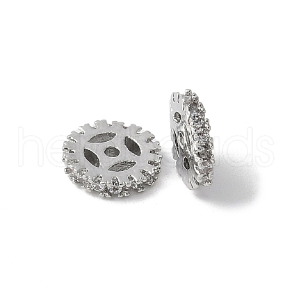 Brass Micro Pave Cubic Zirconia Beads KK-D324-11P-02-1
