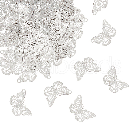Unicraftale 100Pcs 304 Stainless Steel Filigree Connector Charms STAS-UN0057-14-1