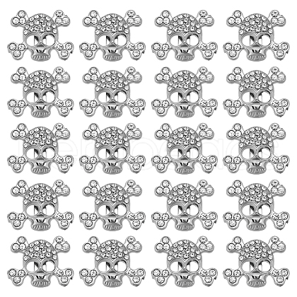 SUNNYCLUE 30Pcs Alloy Rhinestone Slide Charms FIND-SC0010-35-1