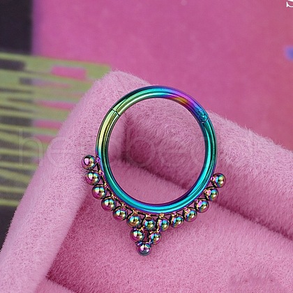 316L Stainless Steel Hoop Nose Rings WGEE114-12-1