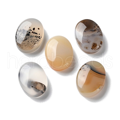 Natural Dendritic Agate Cabochons G-B138-03-1