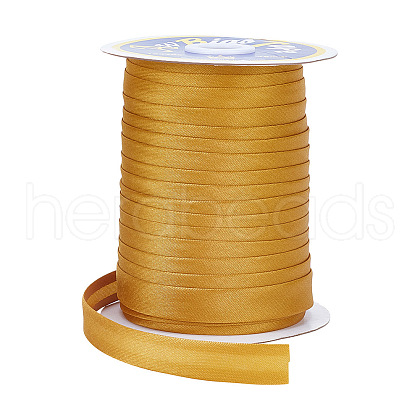 60M Flat Fold Over Polyester Satin Ribbons OCOR-WH0078-87-1