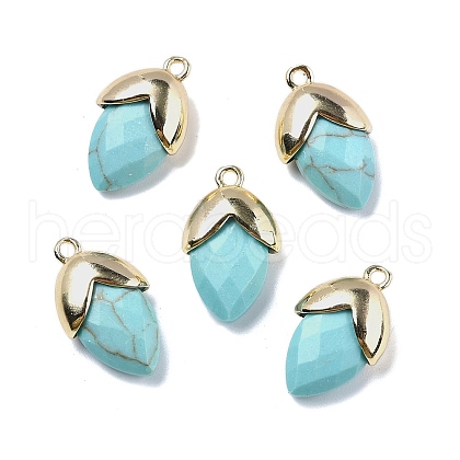 Synthetic Dyed Turquoise Pendants G-U019-03A-07-1