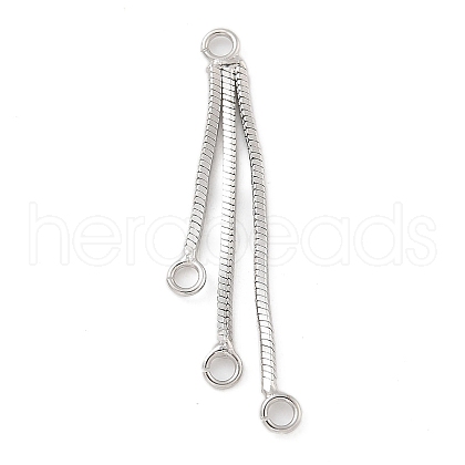 Rack Plating Brass Chain with Ring Pendants KK-A234-002P-1
