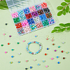 DICOSMETIC 480Pcs 24 Colors Drawbench Glass Round Beads GLAD-DC0001-01-5