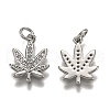 Brass Micro Pave Cubic Zirconia Charms ZIRC-E145-77P-B-2