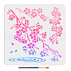 MAYJOYDIY US 1Pc Cherry Blossom Theme PET Hollow Out Drawing Painting Stencils DIY-MA0004-04-1