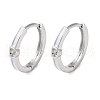 Brass Micro Pave Clear Cubic Zirconia Hoop Earrings for Women EJEW-S234-06P-1