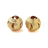 Texture Brass Beads KK-S379-02G-C-1