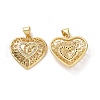 Brass Cubic Zirconia Pendants KK-G453-18G-1